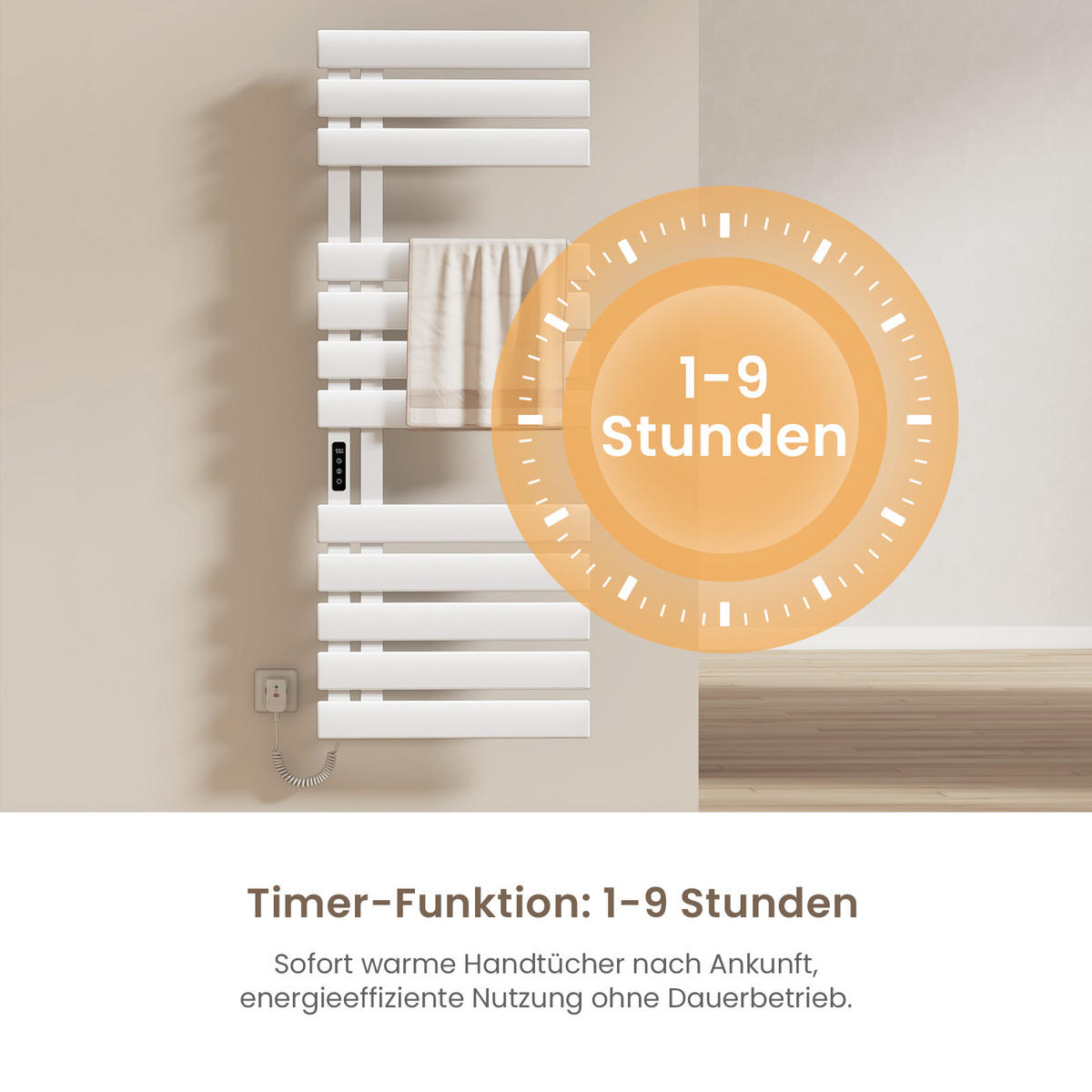 HEIZKÖRPER Elektrisch WLAN Thermostat Weiß - Weiß, Metall (50/130/11cm) - EMKE