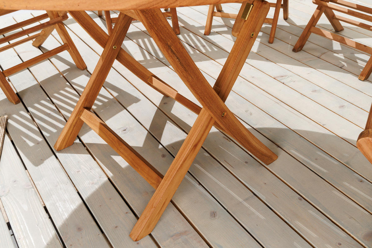 GARTENTISCH EMPIRE TEAK Teakholz Natur 120 cm - Braun, Holz (120/120/77cm) - riess-ambiente