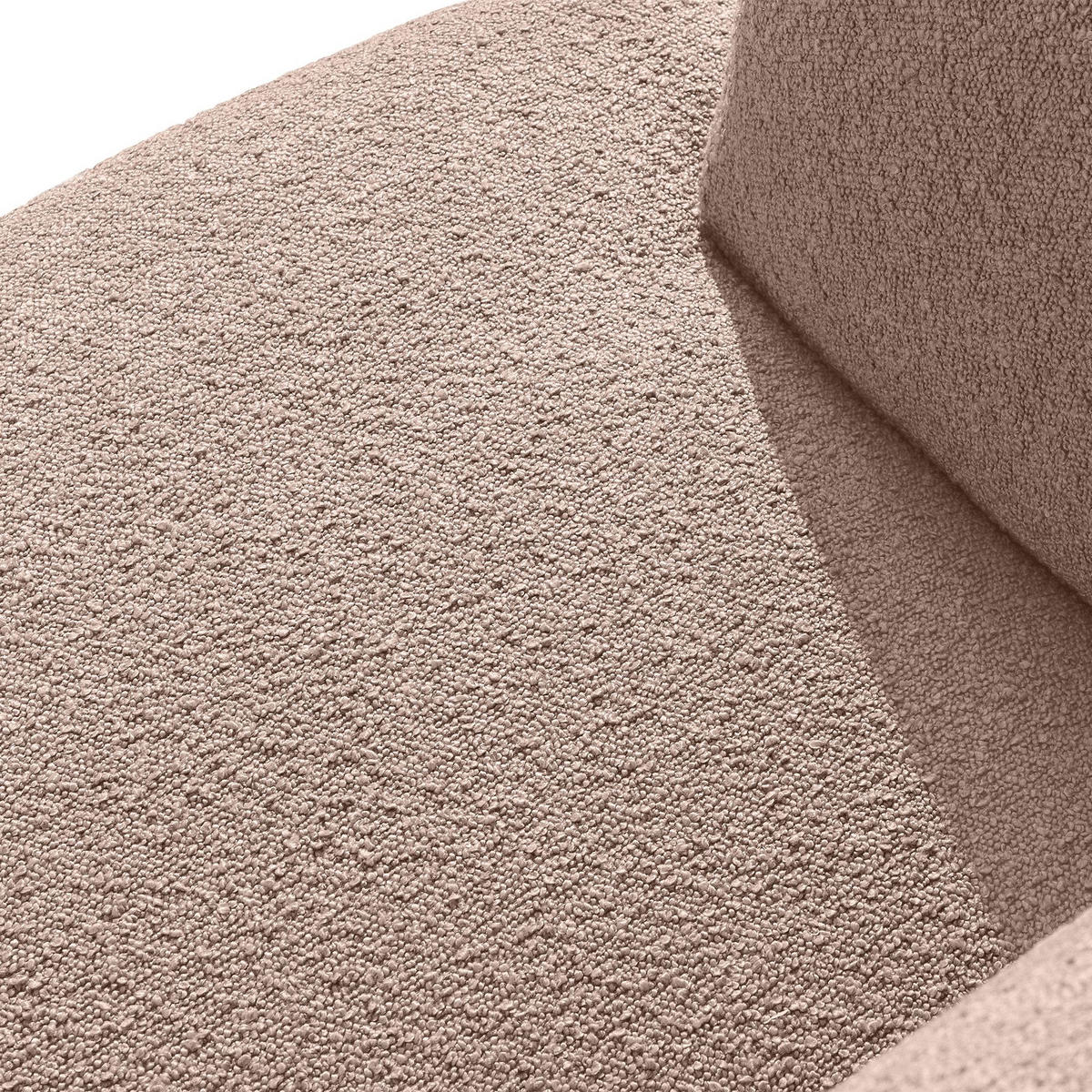 EINZELSOFA VIRA, Rosa, Bouclé - Pink/Schwarz, Holz/Holzwerkstoff (210/84/100cm) - KONSIMO®