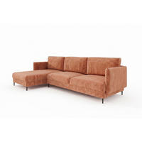 ECKSOFA Helmer In Stoff Vibe - Orange, Holzwerkstoff/Textil (164/293cm) - Fun Möbel
