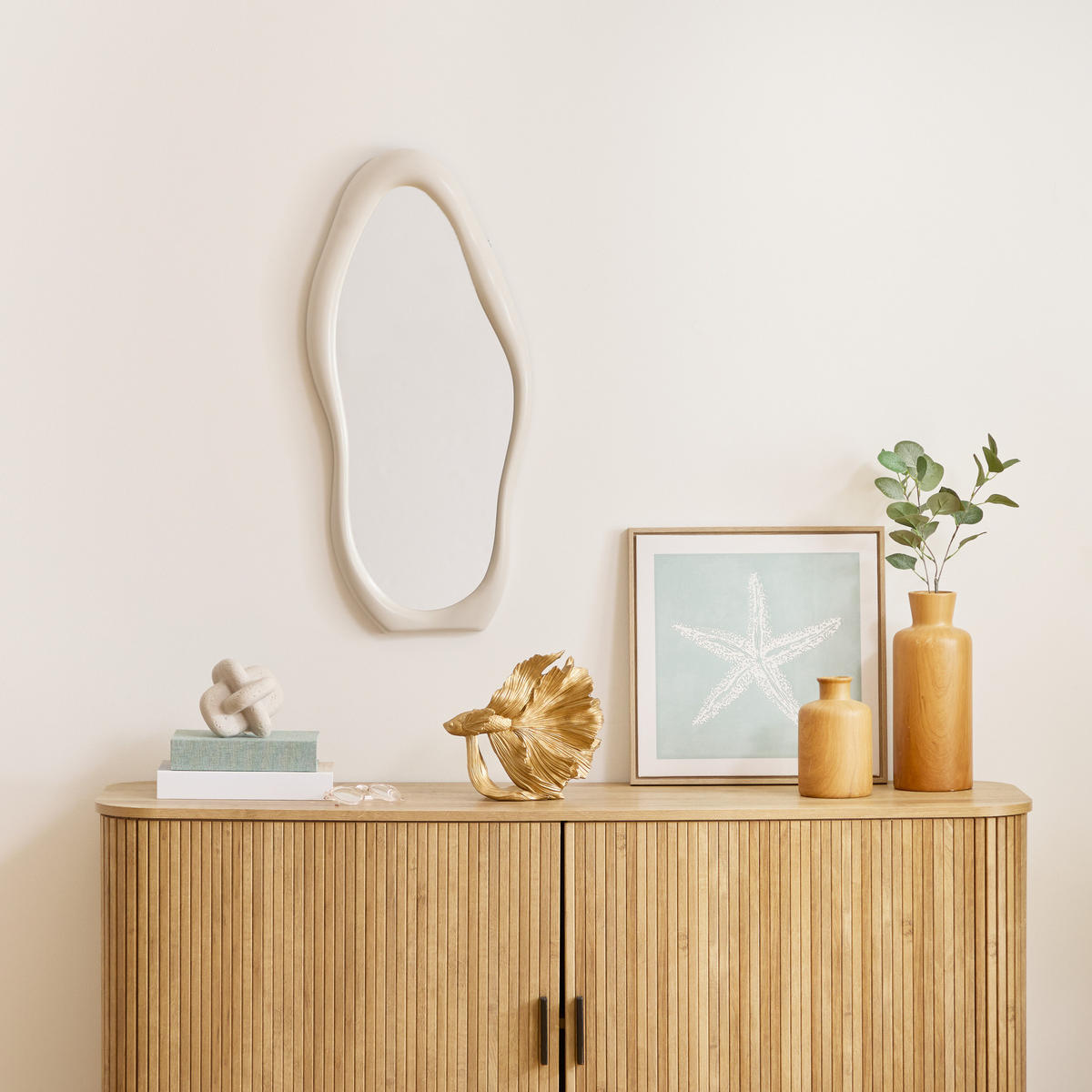 WANDSPIEGEL Angie 35/3/75,5 cm - Weiß, Glas (3/75.5/35cm) - Atmosphera Createur d´interieur