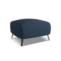POUF Chenille Stoff Blau - Blau/Schwarz, Textil/Metall (65/44/65cm) - Makamii