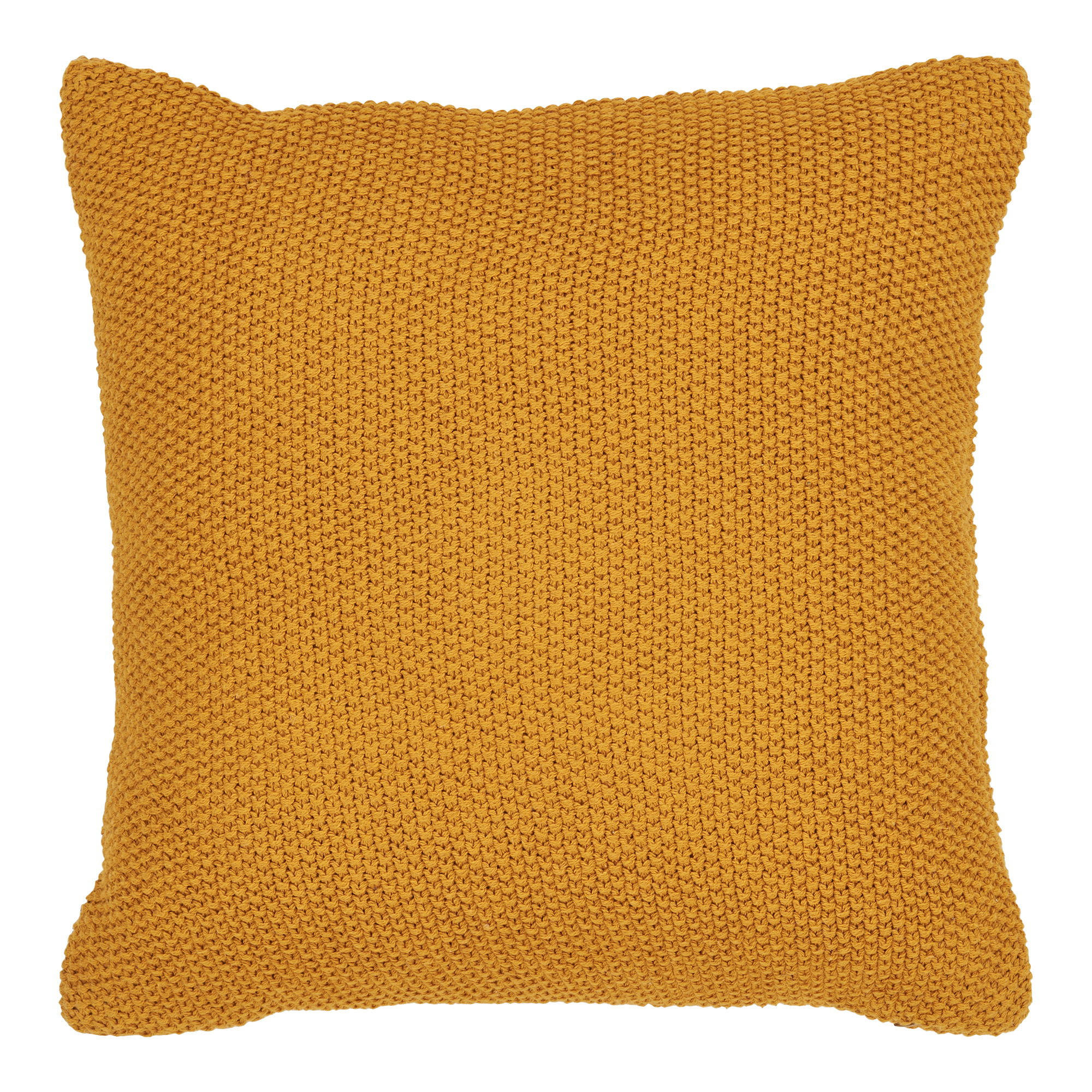 KISSEN Santos 100% Recycelte Baumwolle Ocker - Dunkelgelb, Textil (45/45cm) - tinkaro