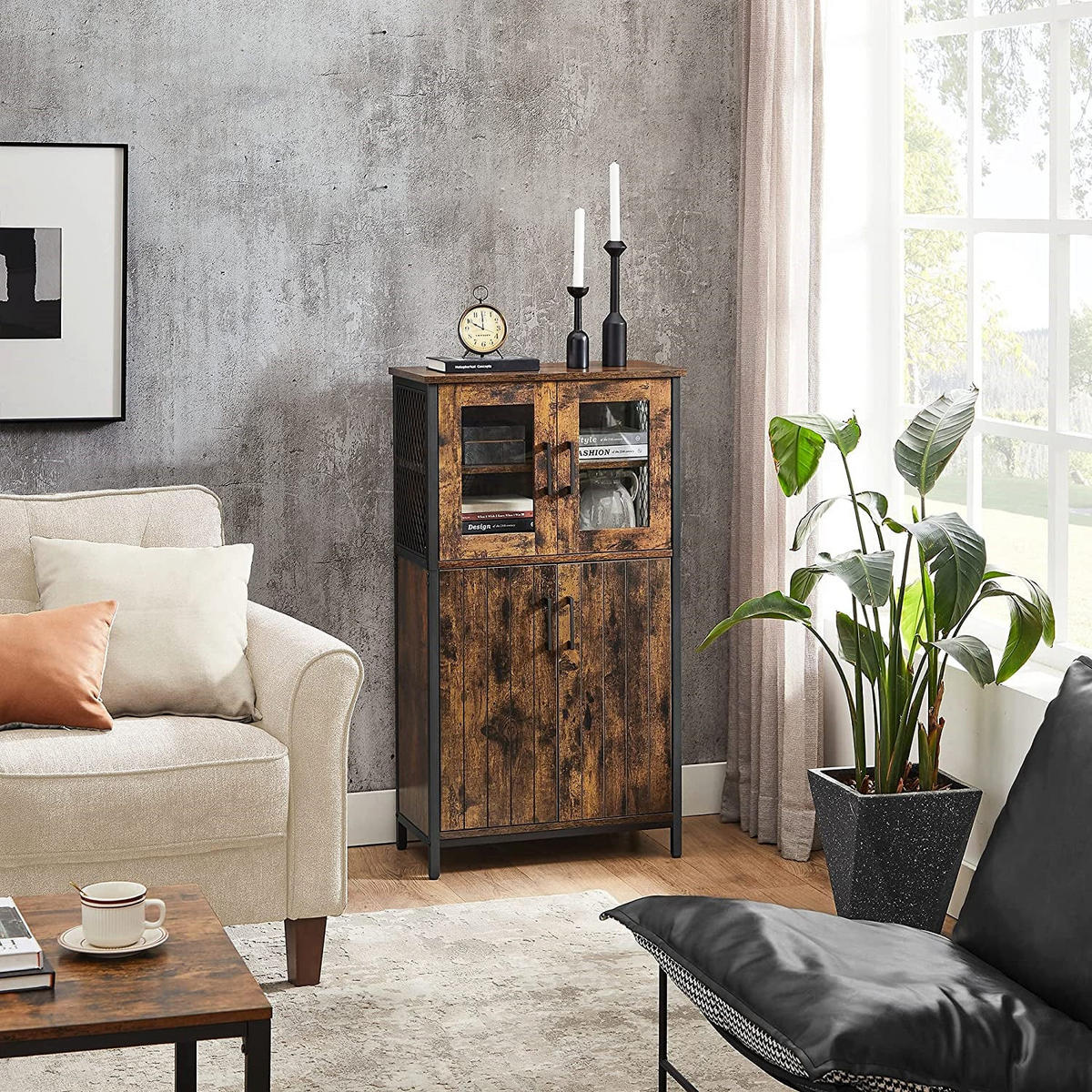 SIDEBOARD - Braun, Holzwerkstoff (30/108/60cm) - Hansiro
