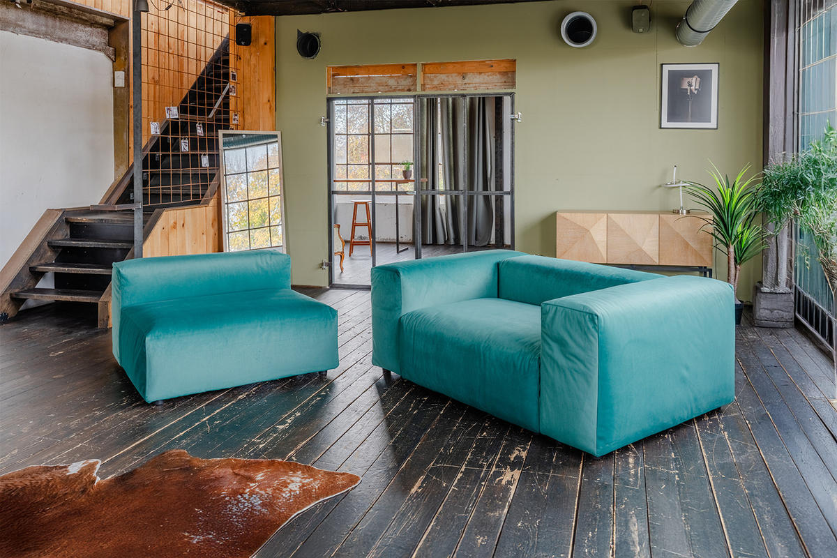 MODULSOFA MIA Grün Velvet - Schwarz/Grün, Kunststoff/Textil (306/72/120cm) - KAWOLA