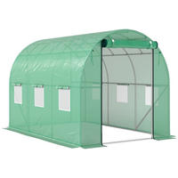 FOLIENTUNNEL, 300L x 200B x 195H cm - Grün, Kunststoff (200/195/300cm) - Outsunny