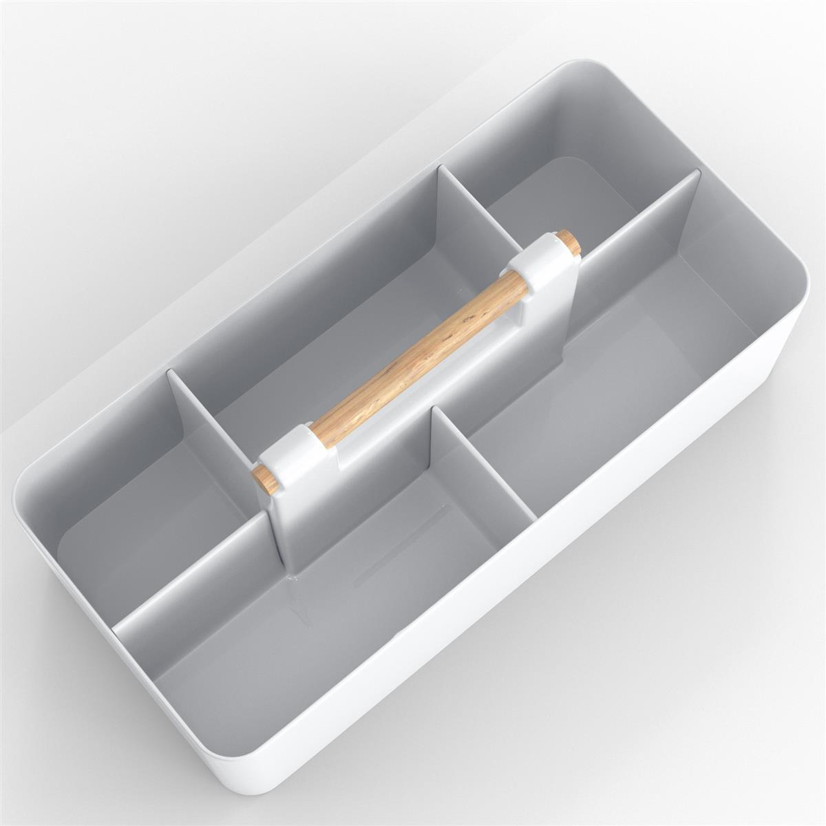 MAKE-UP-ORGANIZER 32/15.5/8 cm (Grau) - Grau, Kunststoff (15.5/8/32cm) - Intirilife