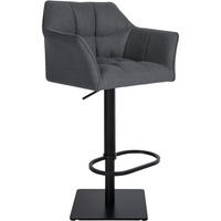 BARHOCKER Filz Grau - Schwarz/Grau, Textil/Metall (64/88/45cm) - CLP