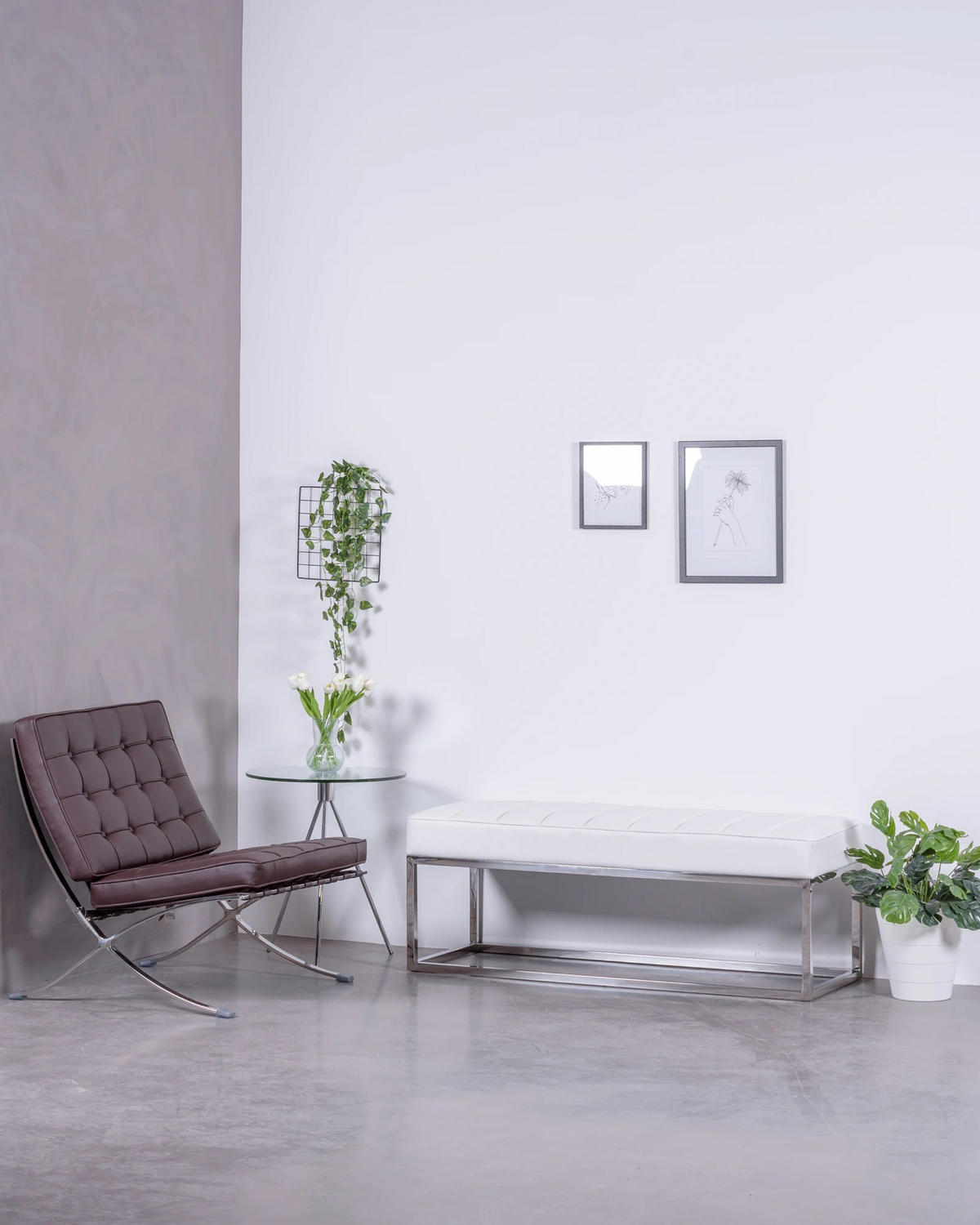 BANK Textil Weiß - Weiß, Textil (132/47/48cm) - Nest Dream