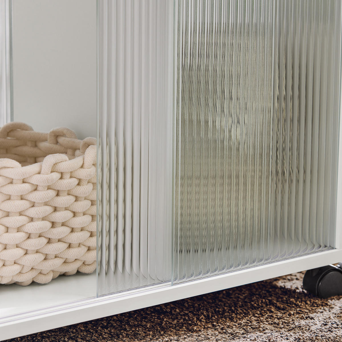 AKTENSCHRANK Weiß - Weiß, Glas/Holzwerkstoff (35/61/75cm) - SoBuy