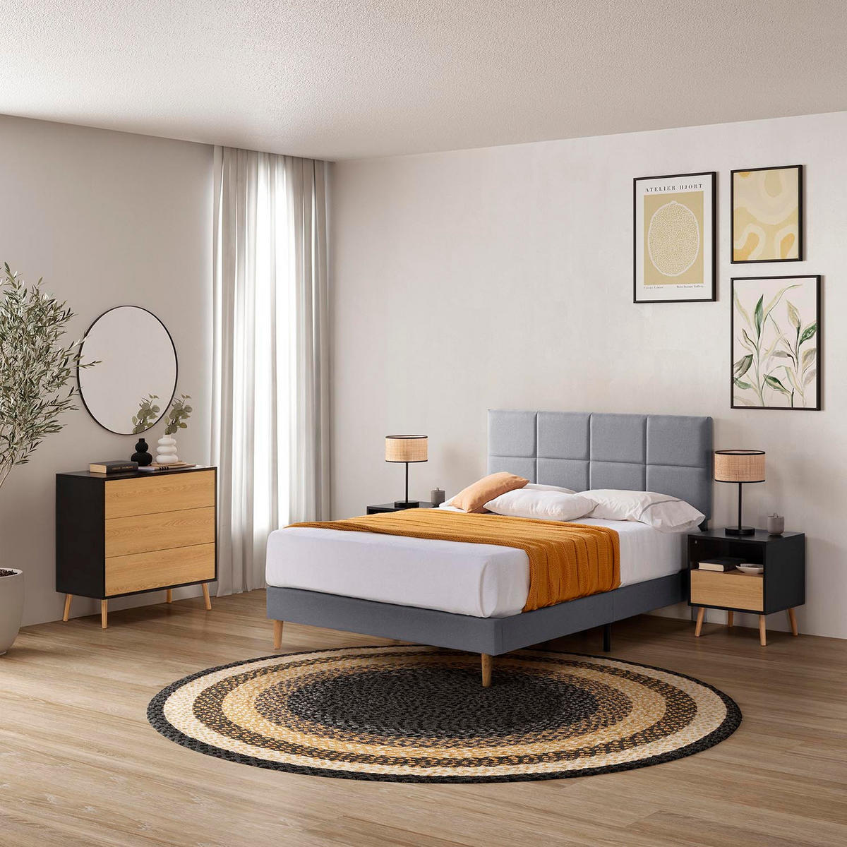 POLSTERBETT 140x190 cm Silvi, Dunkelgrau - Dunkelgrau, Textil (140/190cm) - VS Venta-stock