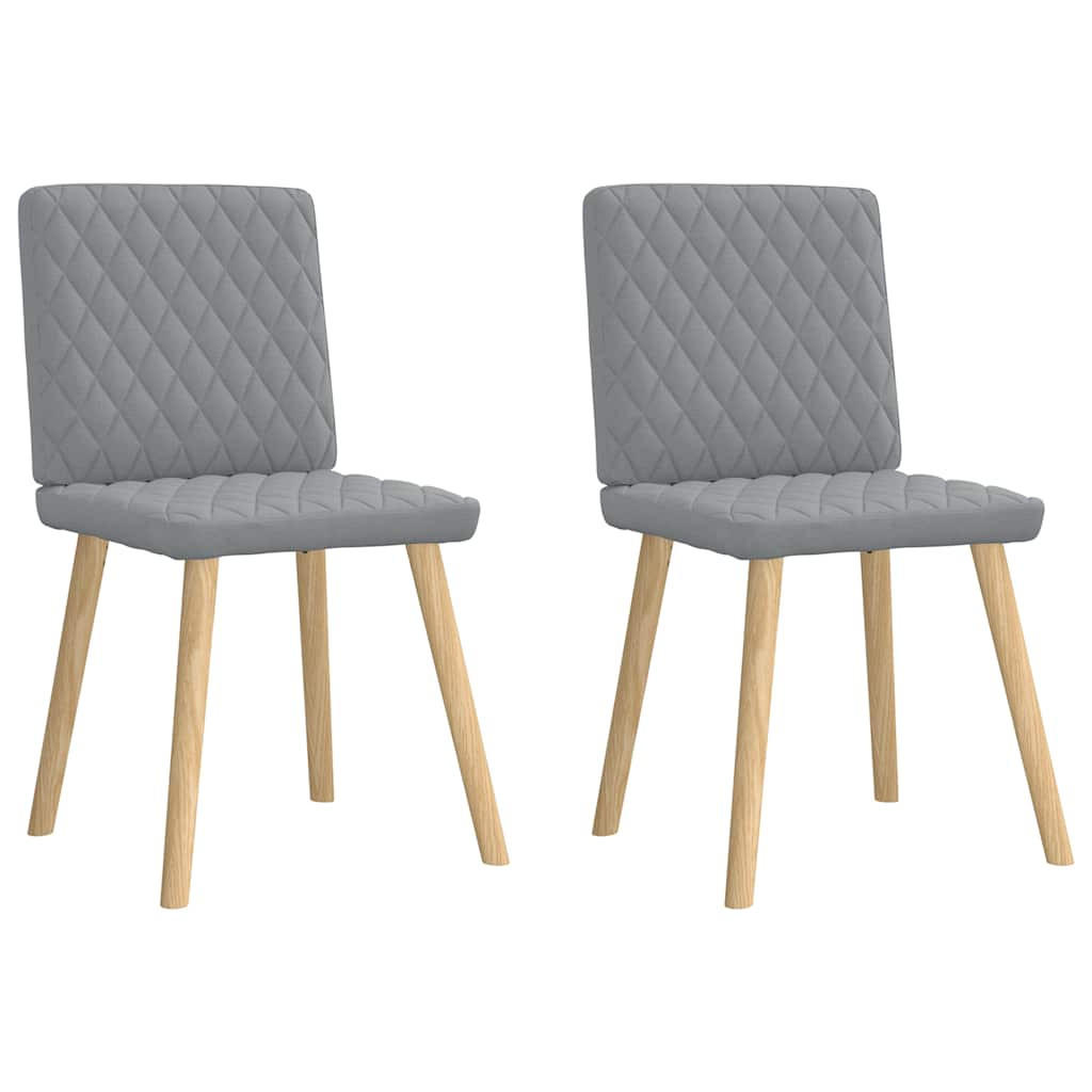 ESSZIMMERSTÜHLE 2 Stk. Hellgrau Stoff 45*54*86cm - Grau, Metall (45/86/54cm) - ZMH