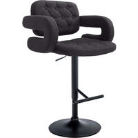 BARHOCKER Dublin 103-123x62x55 cm schwarz - Schwarz, Textil (62/103/55cm) - furnicato