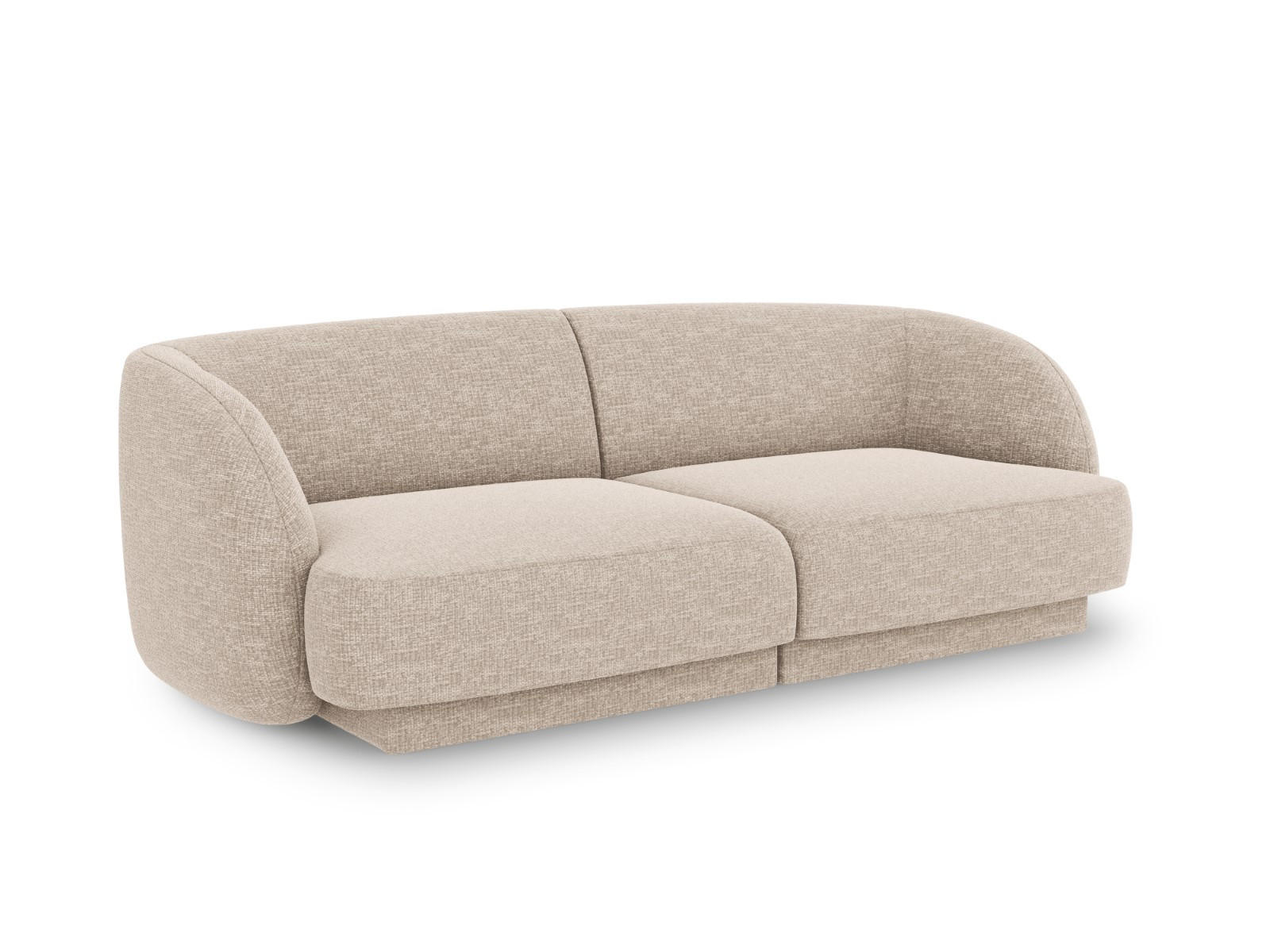 SOFA Miley aus Chenille-Stoff beige 2 Sitzplätze - Beige, Textil (90/70/180cm) - Micadoni