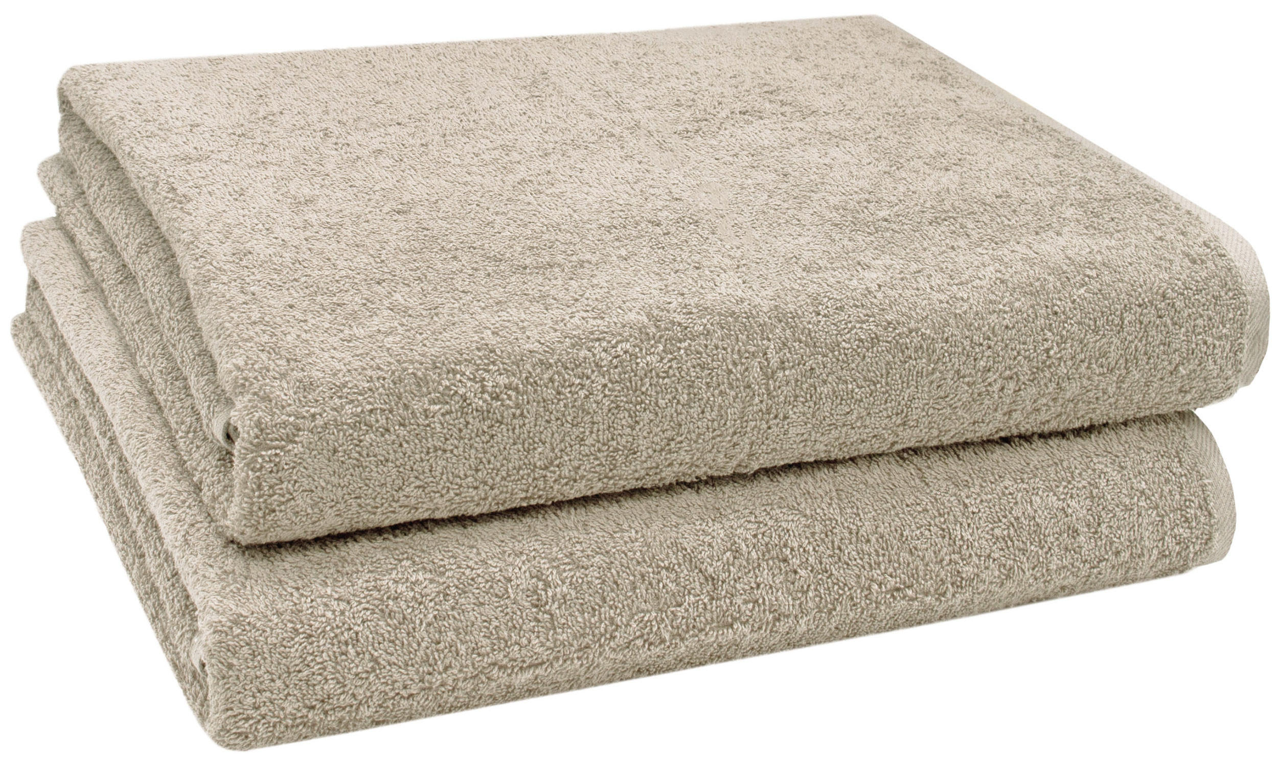 BADETUCH, 2er-Set, 100x150 cm, 100% Baumwolle, Braun - Cappuccino, Textil (100/150cm) - Zollner