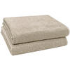 BADETUCH, 2er-Set, 100x150 cm, 100% Baumwolle, Braun - Cappuccino, Textil (100/150cm) - Zollner