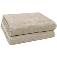 BADETUCH, 2er-Set, 100x150 cm, 100% Baumwolle, Braun - Cappuccino, Textil (100/150cm) - Zollner