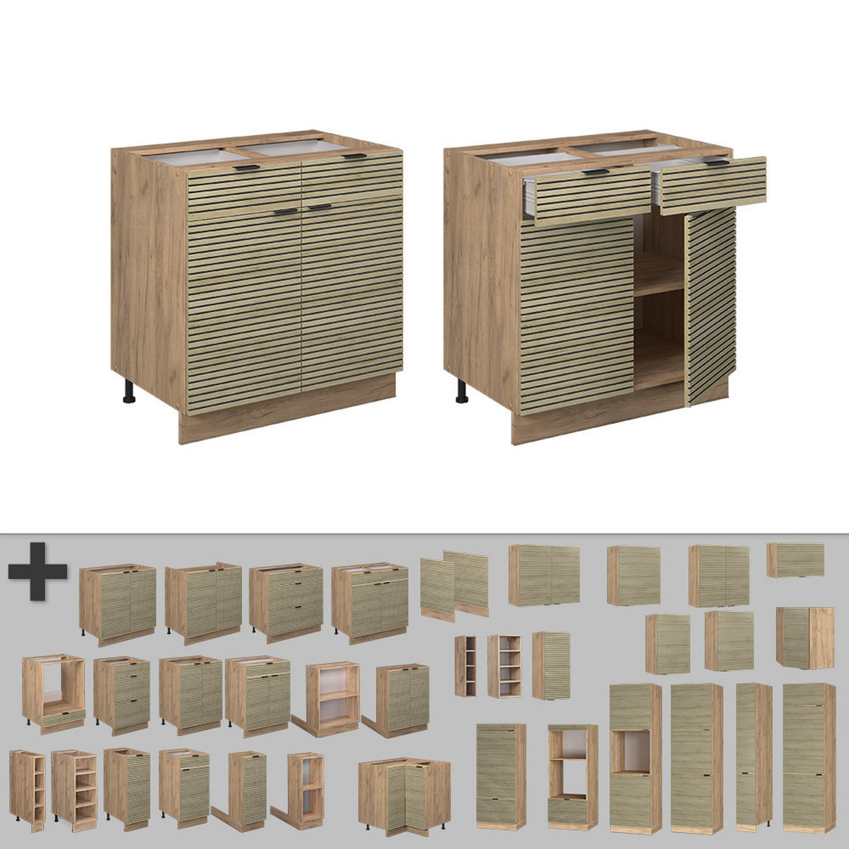 SPODNÍ SKŘÍŇKY Fame-Line Dubový panel - medově dubová/barva dubu, kompozitní dřevo (80/82/60cm) - Vicco