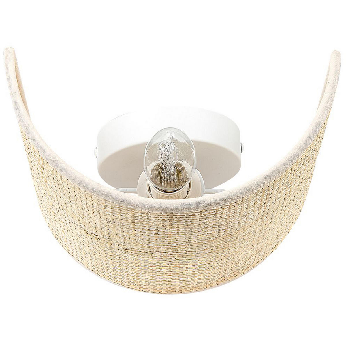 WANDLEUCHTE Demitrie 10/19/25 cm - Naturfarben, Naturmaterialien (19/25/10cm) - Beliani