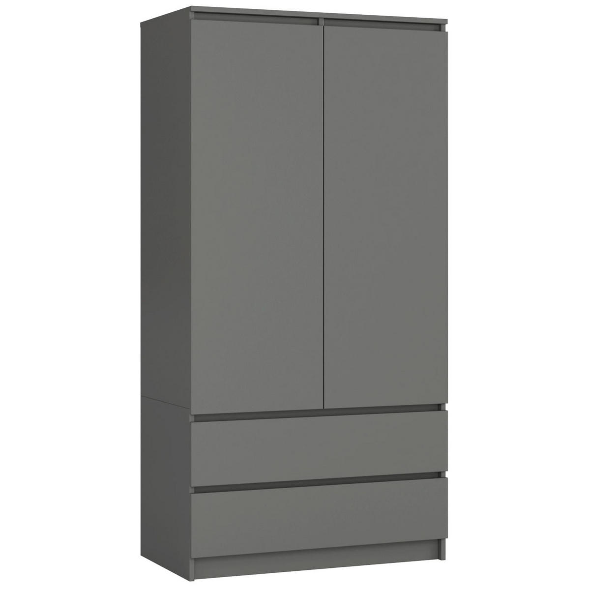 KLEIDERSCHRANK Graphit Grau 180/90/51 - Graphitfarben, Holzwerkstoff (90/180/51cm) - RAUMHIRSCH FURNITURE