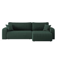 SCHLAFSOFA MILANO XL und bettkasten stoff Poso Dicker Cord Grün Rechts - Grün, Holz (274/82/145cm) - Kaiser Möbel