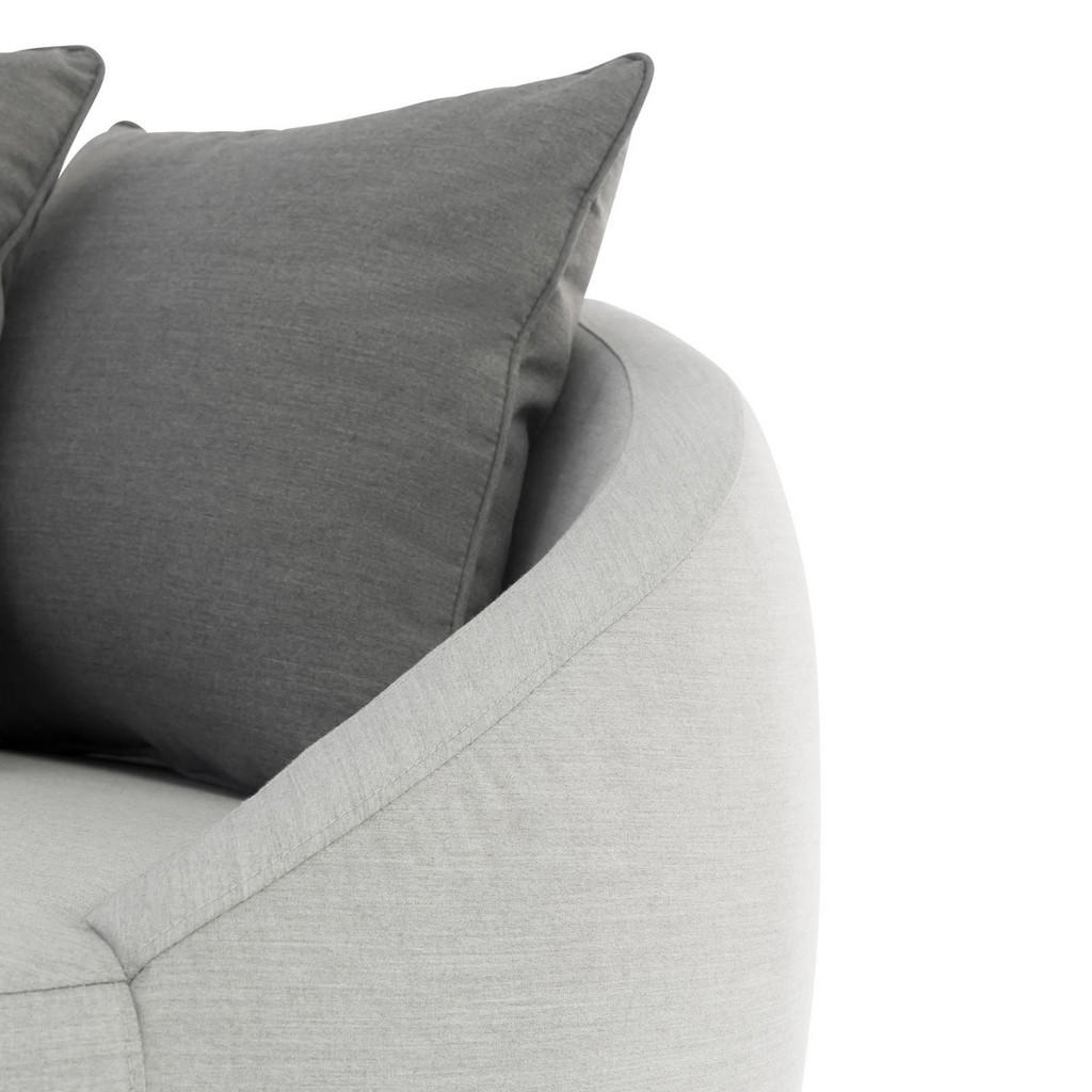 Thumbnail - Idimex Outdoor-Sofa, Hellgrau, Kunststoff, Mode, 123x78x122 cm, Loungemöbel, Gartensofas