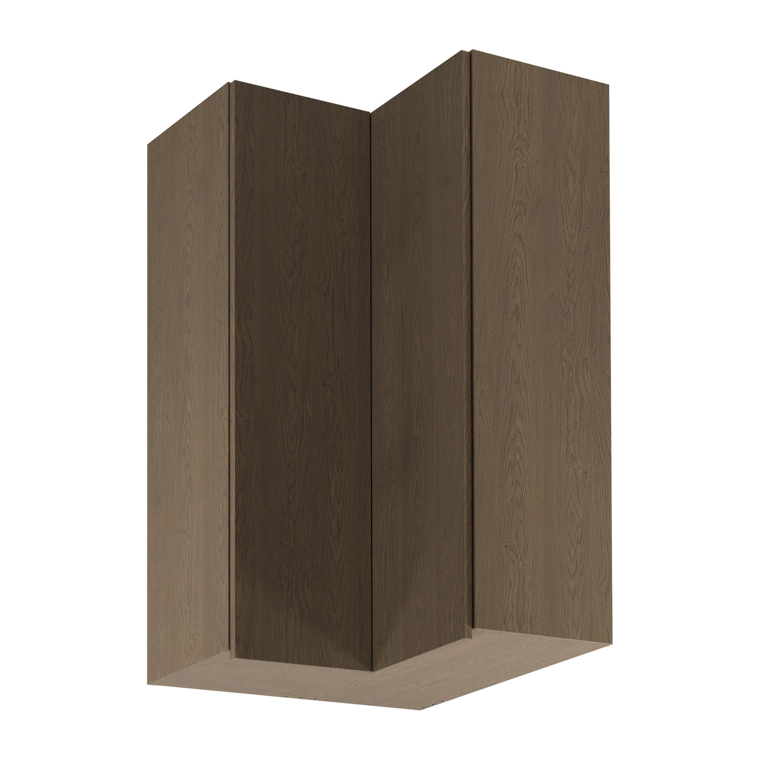 Royal24_Markt Eckhängeschrank Dunkelbraun 60x100x60 cm