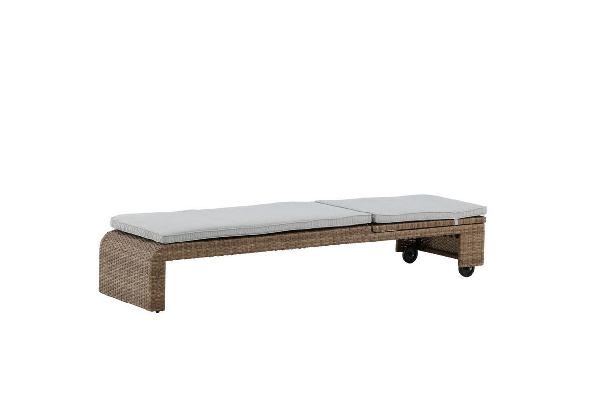 SONNENLIEGE LONDON Braun 196x60x32 cm - Braun, Textil (196/32/60cm) - FURNLUX