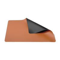 TISCHSET s - Doppelseitig - Veganes Leder - Cognac / Schwarz 46 x 33 cm - 6 Stück - Braun, Kunststoff (33/46cm) - Cookinglife