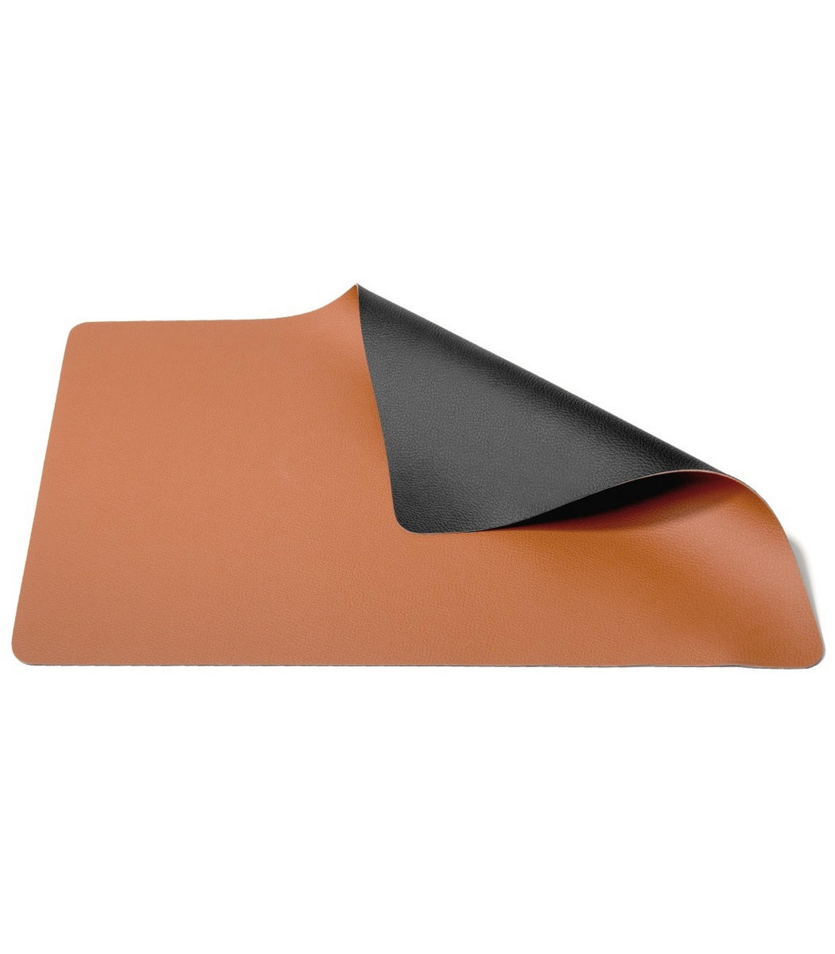 TISCHSET s - Doppelseitig - Veganes Leder - Cognac / Schwarz 46 x 33 cm - 6 Stück - Braun, Kunststoff (33/46cm) - Cookinglife