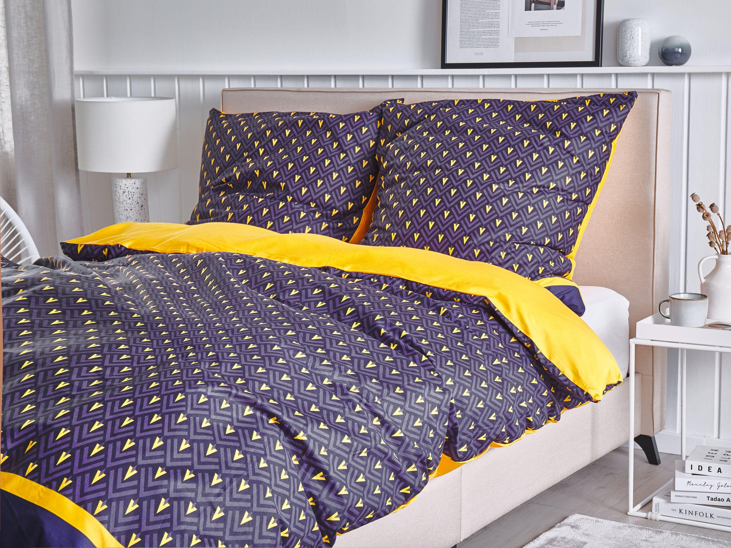 BETTWÄSCHE SET Wallingford 155x220 cm - Blau, Textil (155/220cm) - Beliani