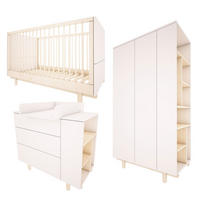 POKOJ PRO MIMINKO 3DÍLNÝ Romy Bílá - bílá, kompozitní dřevo (145/99/75cm) - Petits-meubles