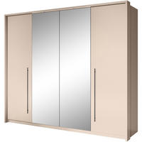 DREHTÜRENSCHRANK Sahara mit 2 Türen und 8 Regalböden, 255 cm, Sandbeige - Sandfarben, Holzwerkstoff (255/219/65cm) - Beautysofa