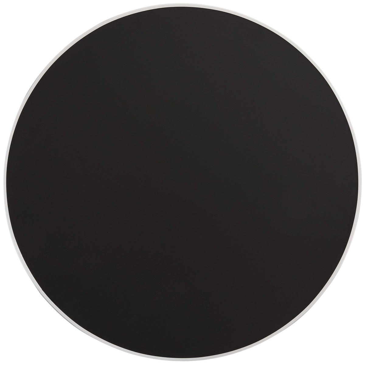 TISCHPLATTE runder 60 cm, Schwarz - Schwarz/Weiß, Metall (60/2.5/60cm) - Oviala