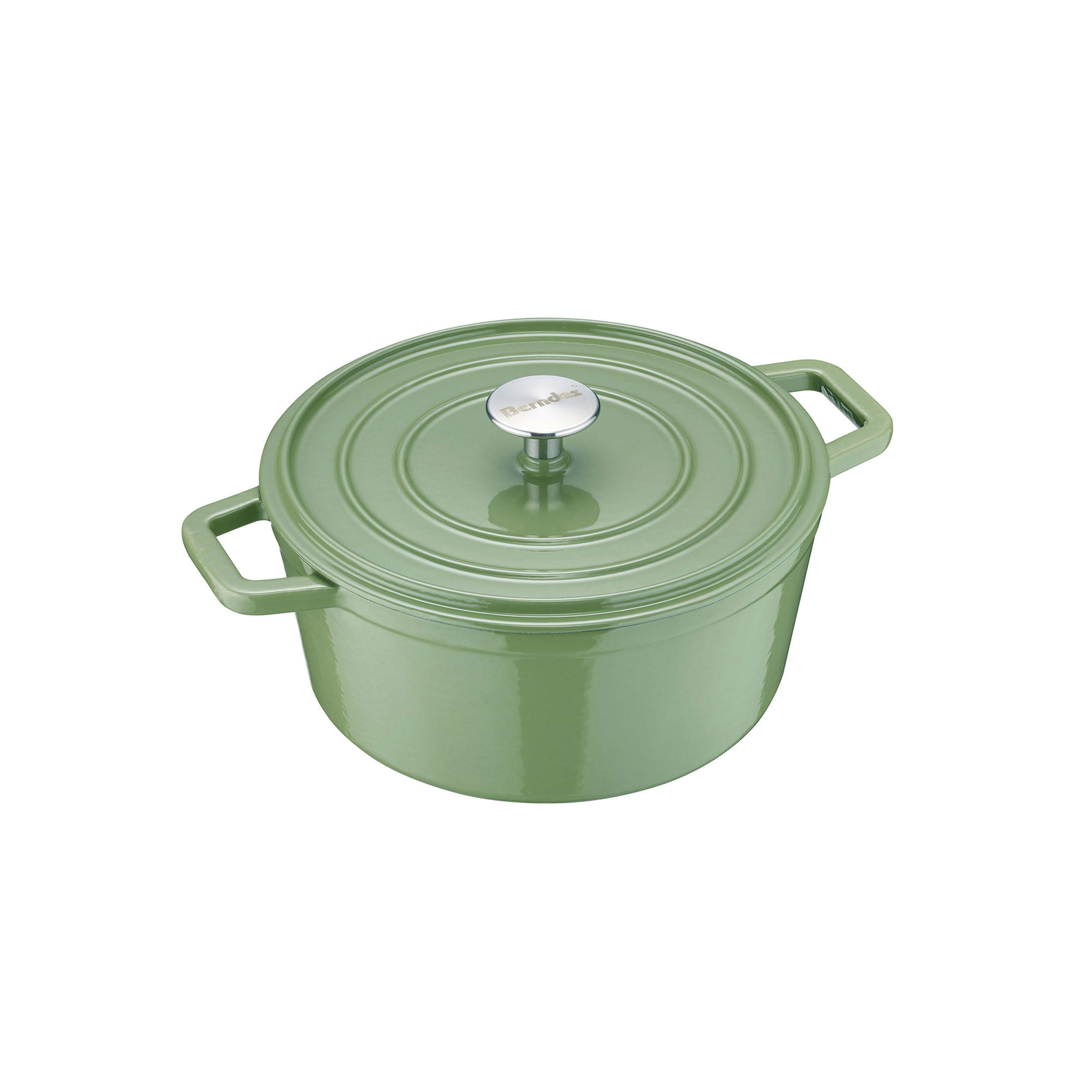 BRÄTER b.iron Bräter, Gusseisen, Grün, Ø 24 cm - Grün, Metall (29.1/27.5/14cm) - Berndes