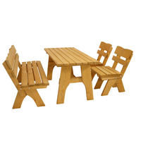 GARTEN-GARNITUR Drieburg 150cm aus Kiefer massiv 4tlg. - Braun, Holz - TPFGarden