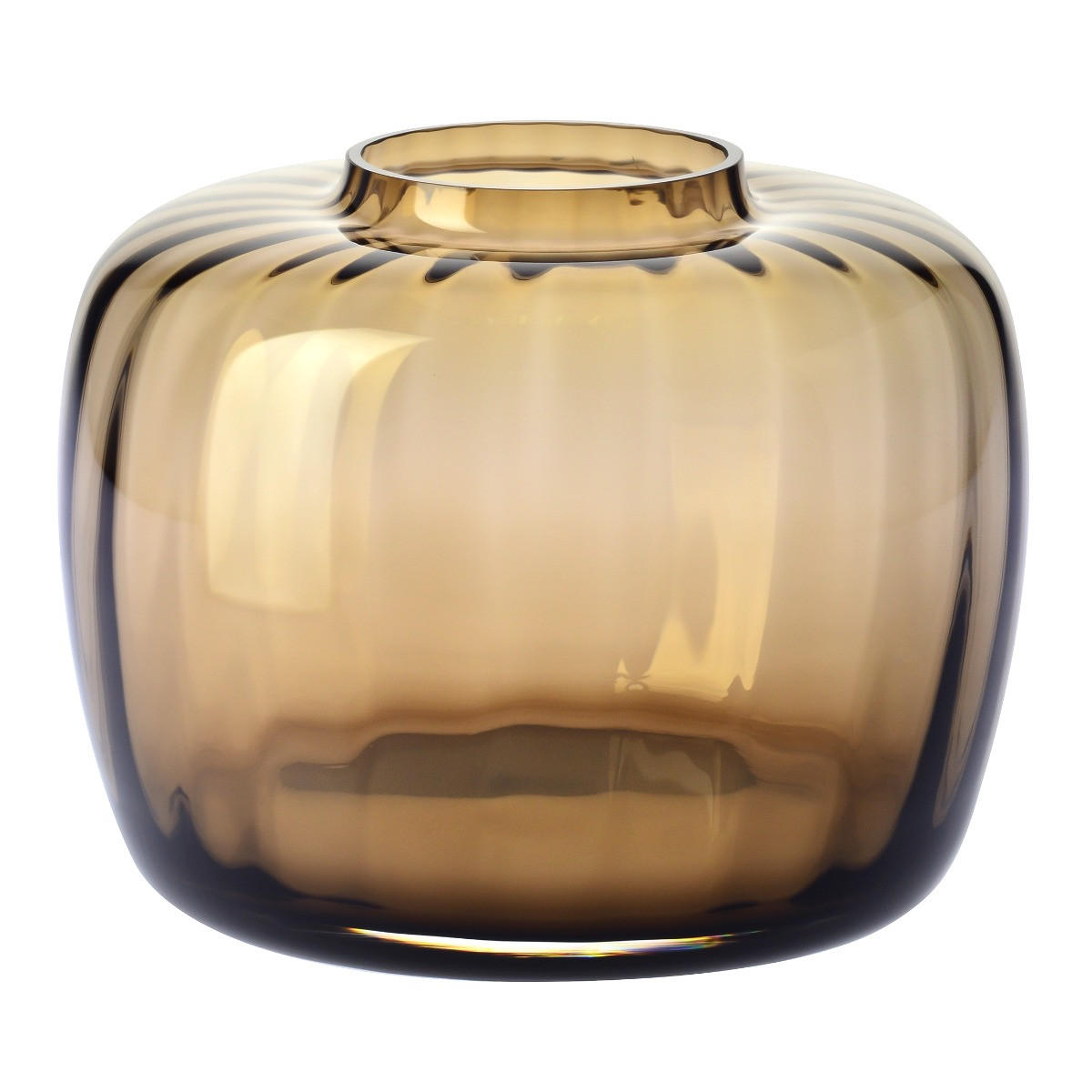 BLUMENVASE BALLERINA BRONZIT GERIFFELT, 19 CM - Transparent/Bronzefarben, Glas (26/19.4cm) - Krosno Glass