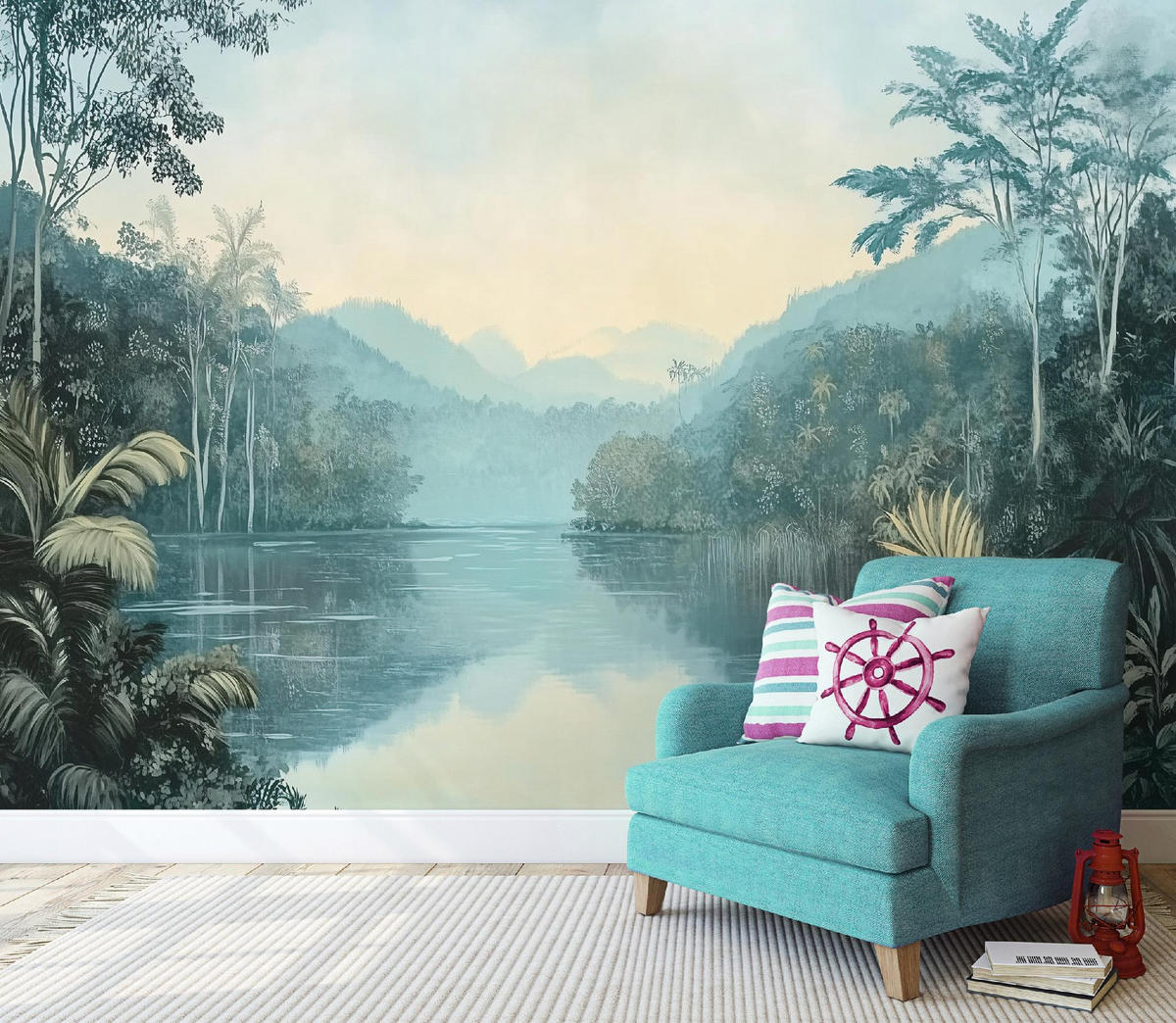 FOTOTAPETE Wald Natur Vlies Tapete Wohnzimmer Schlafzimmer 250x175 - Grün, Papier (250/175cm) - Wallarena