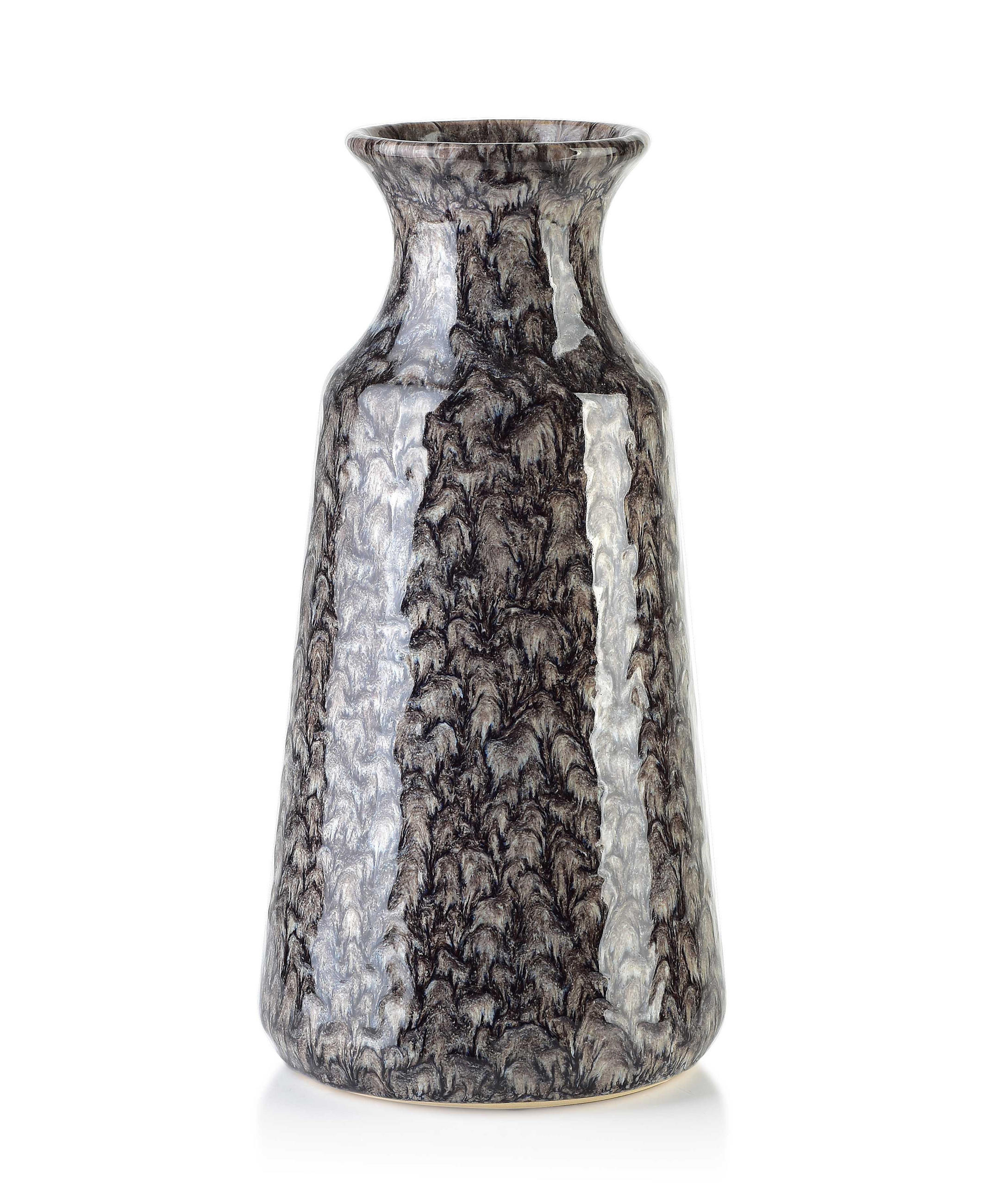 VASE Yarine Braun 17/17/32 cm Keramik - Dunkelbraun, Keramik (32cm) - Mondex