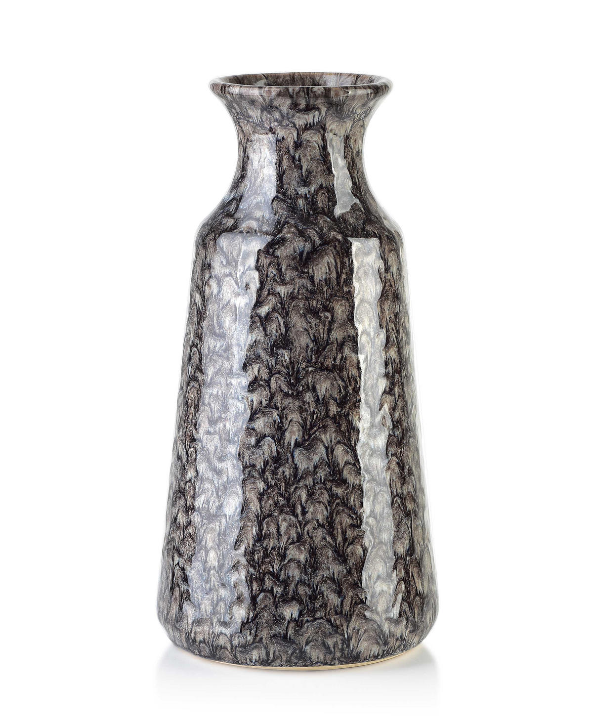 VASE Yarine Braun 17/17/32 cm Keramik - Dunkelbraun, Keramik (32cm) - Mondex