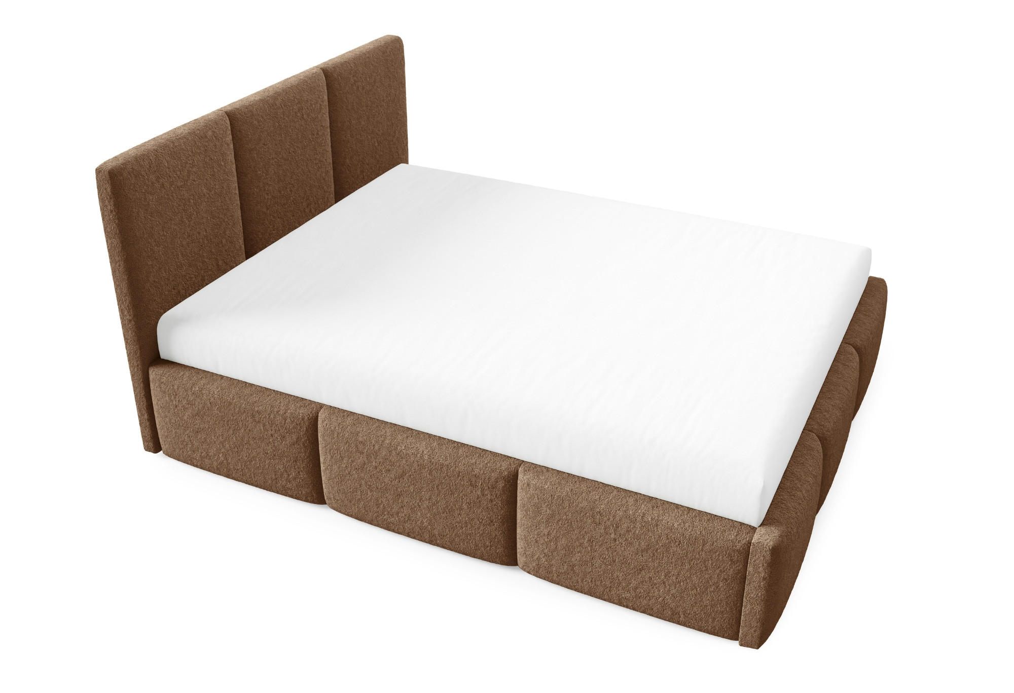 POLSTERBETT mit Stauraum 180x200 cm in Braun - Braun, Metall (180/200cm) - Home Collective