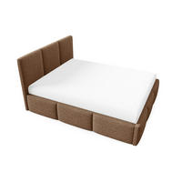 POLSTERBETT mit Stauraum 180x200 cm in Braun - Braun, Metall (180/200cm) - Home Collective