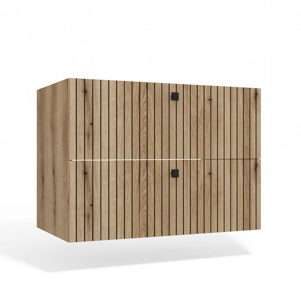 SKŘÍŇKA POD UMYVADLO dub 80/57/45,5 - barva dubu, kompozitní dřevo (80/57/46cm) - RAUMHIRSCH FURNITURE