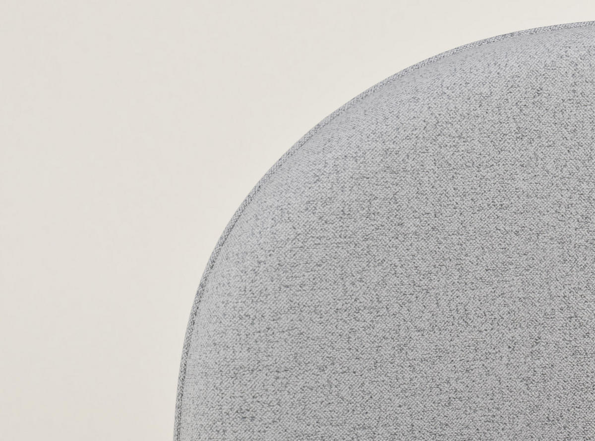 POLSTERBETT Koji Hellgrau 180/200 cm im Webstoff - Hellgrau/Schwarz, Holz/Holzwerkstoff (180/200cm) - Maison de Reve