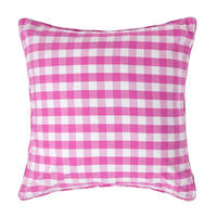 KISSENHÜLLE Karo-Muster 60/60 cm, 100% Baumwolle - Rosa, Textil (60/60cm) - Homescapes