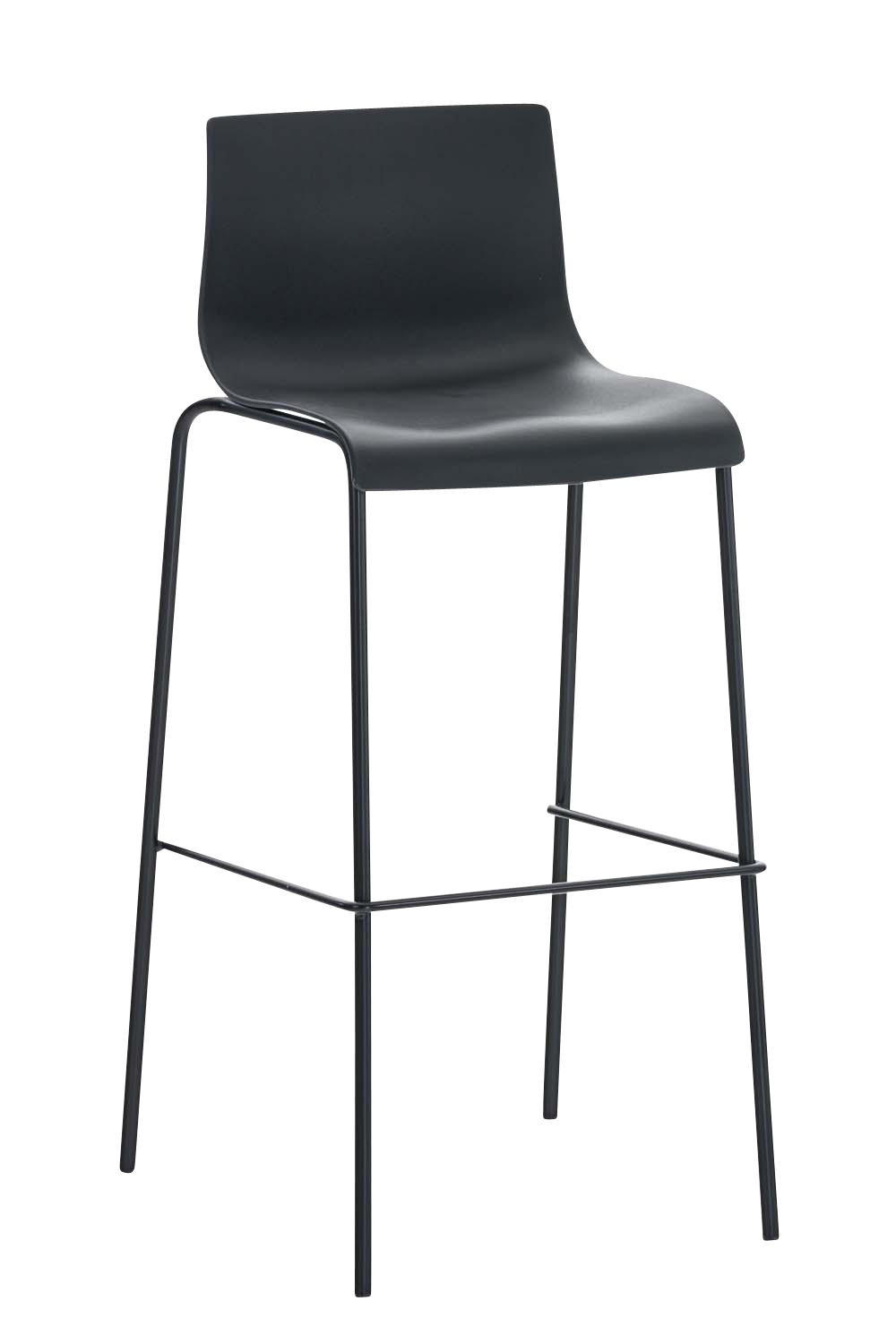 BARHOCKER Kunststoff Schwarz - Schwarz, Kunststoff/Metall (43/100/48cm) - CLP