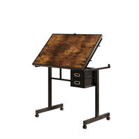 ARBEITSTISCH Schwarz 90/60/80 cm mit 6 Schubladen Rollen und Abdeckung - Schwarz, Holzwerkstoff (60/90/80cm) - PANGIVO