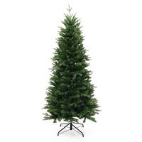 KÜNSTLICHER Weihnachtsbaum 186 cm mit 1.399 PE/PVC-Spitzen - Grün, Kunststoff (92/186cm) - Hometopia