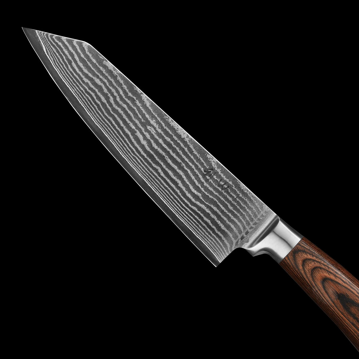 KIRITSUKE Damastmesser I EDIB - Braun, Holz/Metall (30cm) - Wakoli