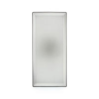 PLATTE / RECHTECKIGER TELLER EQUINOXE 32,5 cm Pfeffer - Hellgrau, Keramik (32.5/15/1.8cm) - Revol Porcelaine France